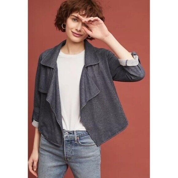 dolan Jackets & Blazers - Anthropologie Dolan Chambray Open Cardigan Size Medium Jacket Blue Roll